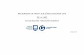 PROGRAMA DE PARTICIPACIÓN CIUDADANA DFG 2019-2023 - Gipuzkoa