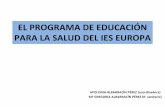 EL PROGRAMA DE EDUCACIÓN PARA LA SALUD DEL IES EUROPA