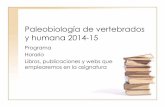 Paleobiología de vertebrados y humana 2014-15