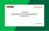 MINAGRI MECANISMOS DE FINANCIAMIENTO Y GARANTÍAS