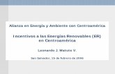 Incentivos a las Energías Renovables (ER) en Centroamérica