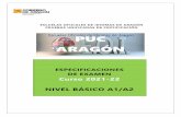 ESPECIFICACIONES DE EXAMEN Curso 2021-22 NIVEL BÁSICO …