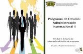 Programa de Estudio: Administración Internacional II