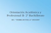 Orientación Académica y Profesional II- 2º Bachillerato