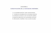 LECCIÓN 1. CONSTITUCIÓN DE LA SOCIEDAD ANÓNIMA