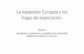 La expansión Europea y los Viajes de exploración.
