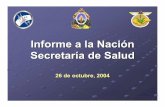 Informe a la Nación Secretaría de Salud - Desastres