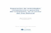 Separación de actividades, competencia y garantía del ...