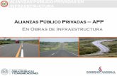 Alianzas Público Privadas – APP En Obras de Infraestructura