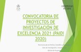 PROYECTOS DE INVESTIGACIÓN DE EXCELENCIA 2021 (PAIDI …