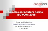 Cambios en la futura norma ISO 9001:2015