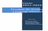 Curso 2021-2022 Pruebas de Acceso Lenguaje Musical