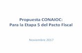 Propuesta CONAIOC: Para la Etapa 5 del Pacto Fiscal