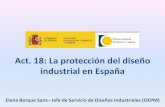 Act. 18: La protección del diseño industrial en España