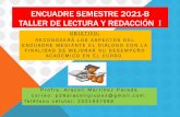 Encuadre semestre 2020-B TALLER DE LECTURA Y REDACCIÓN I