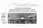 PLAN ANUAL DESARROLLO DE LAS PERSONAS (PDP) 2018
