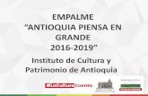 EMPALME “ANTIOQUIA PIENSA EN GRANDE 2016-2019”