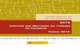 2019. Informe del Mercado de Trabajo de Cantabria. Datos 2018