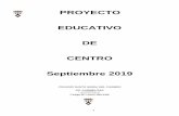 PROYECTO EDUCATIVO DE CENTRO Septiembre 2019