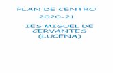 PLAN DE CENTRO 2020-21 IES MIGUEL DE CERVANTES LUCENA