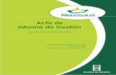 Acta de Informe de Gestión - Metrosalud