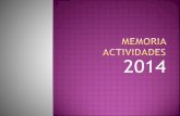 MEMORIA ACTIVIDADES 2014 - Intedis