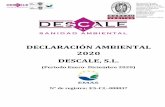 DECLARACIÓN AMBIENTAL 2020 DESCALE, S.L.