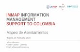 iMMAP INFORMATION MANAGEMENT SUPPORT TO COLOMBIA