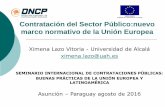 Contratación del Sector Público:nuevo marco normativo de ...