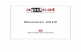 Memòria 2018 - apdcat.gencat.cat