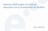 Informe 2020 sobre el sistema educativo en la Comunidad de ...