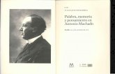 Palabra, memoria y pensamiento en Antonio Machado