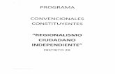 D 28 Regionalismo ciudadano independiente