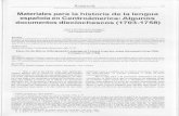 Materiales para la historia de la lengua española en ...