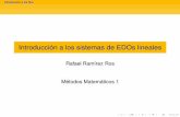 Introducción a los sistemas de EDOs lineales