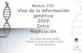 Módulo III: Vías de la información genética 2019 Intro ...