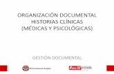 ORGANIZACIÓN DOCUMENTAL HISTORIAS CLÍNICAS (MÉDICAS …