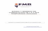 BASES Y NORMAS DE COMPETICIÓN DE LA F.M.B TEMPORADA …