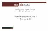 Informe Financiero Acumulado al Mes de Septiembre de 2013