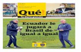 Ecuador le jugarÀ a Brasil de igual a igual
