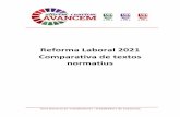 Reforma Laboral 2021 Comparativa de textos normatius