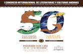 I CONGRESO INTERNACIONAL DE LITERATURAS Y CULTURAS …