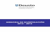 MEMORIA DE INVESTIGACIÓN 2012 - 2013