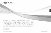 MANUAL DEL PROPIETARIO REFRIGERADOR DE PUERTA FRANCES