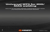 Universal WPS for MIG/ MAG welding - Kemppi