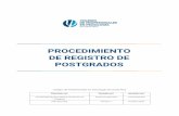 PROCEDIMIENTO DE REGISTRO DE POSTGRADOS