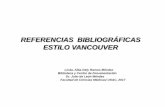 REFERENCIAS BIBLIOGRÁFICAS ESTILO VANCOUVER