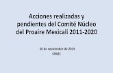 Acciones realizadas y pendientes del Comité Nucleo del ...
