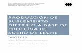 producción de SUPLEMENTO DIETARIO A BASE DE proteína de ...