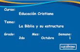 Curso: Educación Cristiana Tema: La Biblia y su estructura